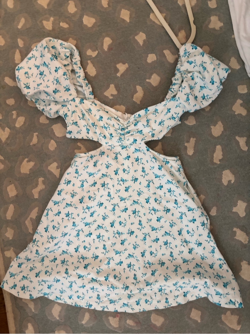 Zara blue floral mini dress - Picture 1 of 2